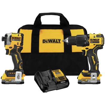 COMBO KITS | Dewalt 20V MAX Brushless Lithium-Ion 1/2 in. Cordless Hammer Drill Driver and 1/4 in. Impact Driver Kit (1.7 Ah) - DCK254E2