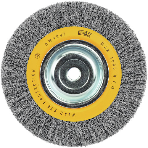 Grinding Sanding Polishing Accessories | Dewalt DW4907 8 in. x 0.014 in. Carbon Steel Wide Face Bench Grinder Brush image number 0