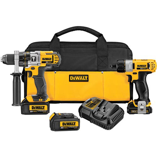 Combo Kits | Factory Reconditioned Dewalt DCK294L3R 12V/20V MAX Cordless Lithium-Ion 1/2 in. Hammer Drill and Screwdriver Combo Kit image number 0