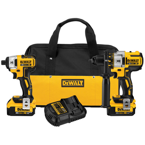 Combo Kits | Factory Reconditioned Dewalt DCK296M2R 20V MAX Cordless Lithium-Ion Brushless Hammer Drill and Impact Driver Combo Kit image number 0
