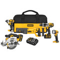 Combo Kits | Factory Reconditioned Dewalt DCK592L2R 20V MAX Cordless Lithium-Ion 5-Tool Premium Combo Kit image number 0