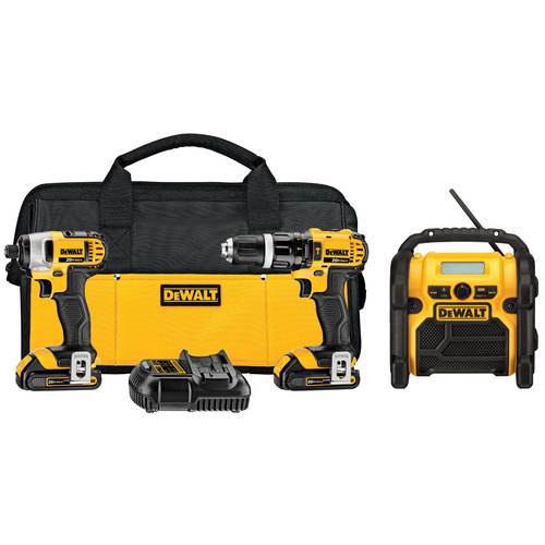 Combo Kits | Factory Reconditioned Dewalt DCK385C2R 20V MAX Cordless Lithium-Ion 3-Piece Combo Kit image number 0