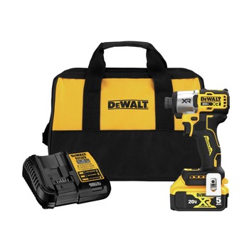 IMPACT DRIVERS | Dewalt 20V MAX XR Brushless Lithium-Ion 1/4 in. Cordless 3-Speed Impact Driver Kit (5 Ah) - DCF845P1