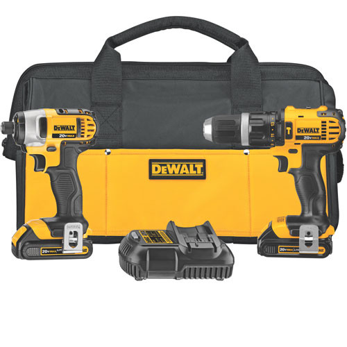 Combo Kits | Factory Reconditioned Dewalt DCK285C2R 20V MAX Cordless Lithium-Ion 1/2 in. Compact Hammer Drill and Impact Driver Combo Kit image number 0