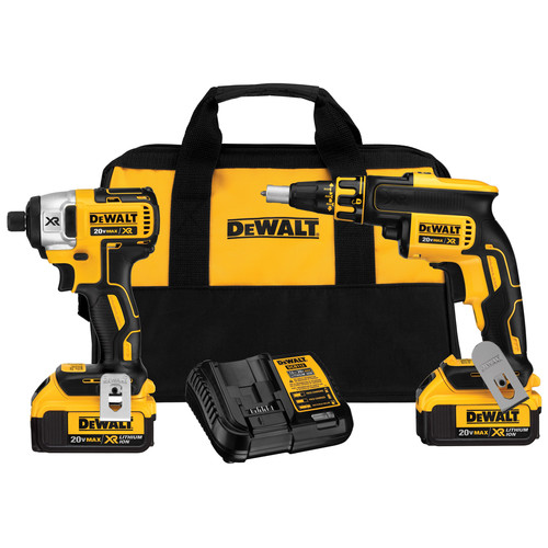 Combo Kits | Factory Reconditioned Dewalt DCK262M2R 20V MAX XR Cordless Lithium-Ion Brushless 4 Ah Screwgun and Impact Combo Kit image number 0