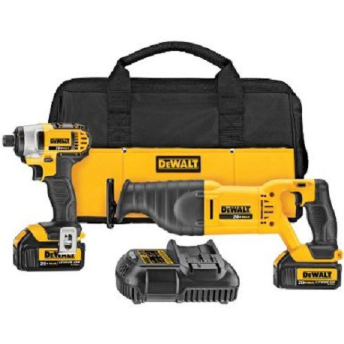 Combo Kits | Factory Reconditioned Dewalt DCK297L2R 20V MAX Cordless Lithium-Ion 1/4 in. Impact Driver and Reciprocating Saw Combo Kit image number 0