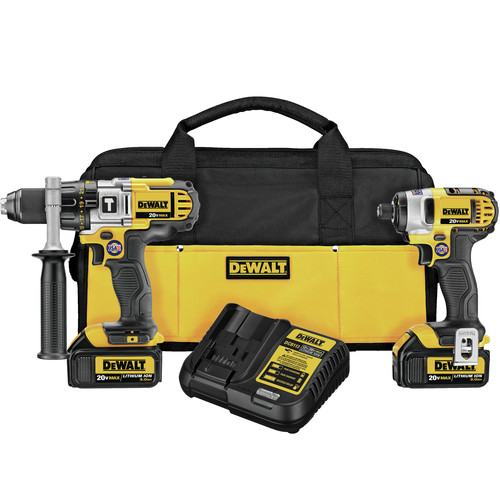 Combo Kits | Dewalt DCK290L2 20V MAX Cordless Lithium-Ion 1/2 in. Hammer Drill and Impact Driver Combo Kit image number 0