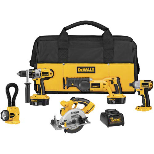 Combo Kits | Dewalt DCK555X 18V XRP Cordless 5-Tool Combo Kit with Contractor Bag image number 0
