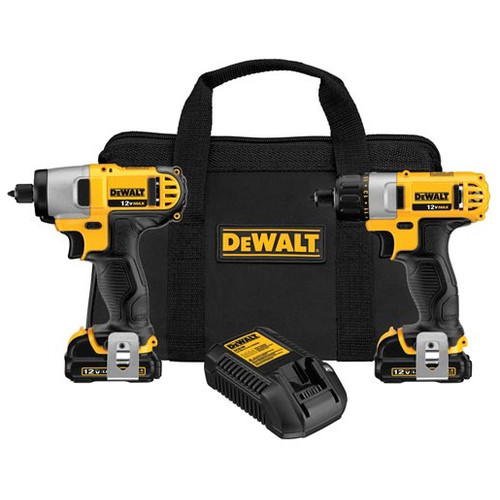 Combo Kits | Factory Reconditioned Dewalt DCK210S2R 12V MAX Cordless Lithium-Ion 1/4 in. Impact Driver and Screwdriver Combo Kit image number 0