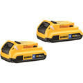 Batteries | Dewalt DCB203BT-2 20V MAX 2 Ah Lithium-Ion Battery (2-Pack) with Tool Connect image number 0