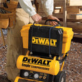 Portable Air Compressors | Factory Reconditioned Dewalt D55154R 1.1 HP 4 Gallon Oil-Lube Wheeled Dolly Twin Stack Air Compressor with Control Panel image number 2