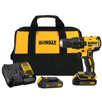 DRILL DRIVERS | Factory Reconditioned Dewalt 20V MAX Lithium-Ion Brushless Compact 1/2 in. Cordless Drill Driver Kit (1.5 Ah) - DCD777C2R