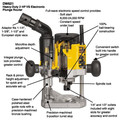 Plunge Base Routers | Factory Reconditioned Dewalt DW621R 2 HP EVS Plunge Router image number 3