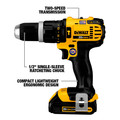 Combo Kits | Dewalt DCK285C2 20V MAX Cordless Lithium-Ion 1/2 in. Compact Hammer Drill and Impact Driver Combo Kit image number 2