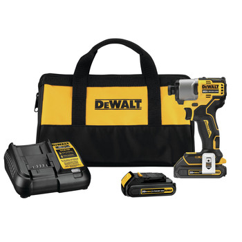 IMPACT DRIVERS | Dewalt 20V MAX Brushless Lithium-Ion 1/4 in. Cordless Impact Driver Kit with 2 Batteries (1.5 Ah) - DCF840C2