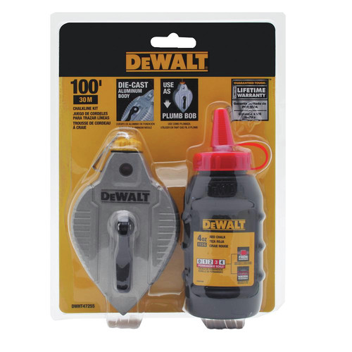 Marking and Layout Tools | Dewalt DWHT47255L Aluminum Reel with Red Chalk image number 0