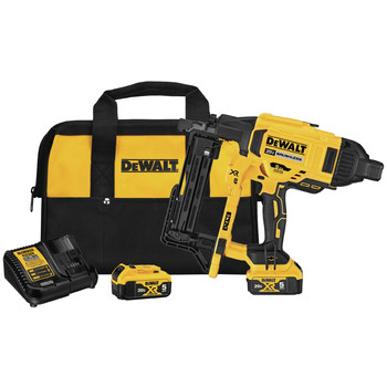 NAILERS AND STAPLERS | Dewalt DCFS950P2 20V MAX XR Lithium-Ion 9 Gauge Cordless Fencing Stapler Kit with 2 Batteries (5 Ah)
