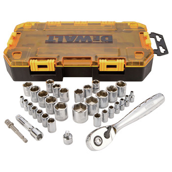 WRENCHES | Dewalt 34-Piece 1/4 in. and 3/8 in. Drive Socket Set - DWMT73804