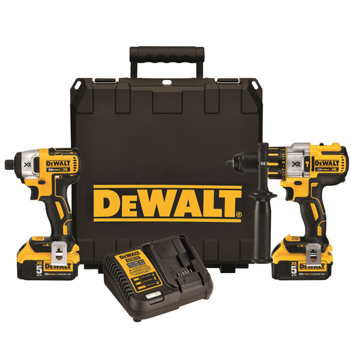Combo Kits | Factory Reconditioned Dewalt DCK296P2R 20V MAX XR 5.0 Ah Cordless Lithium-Ion Hammer Drill & Impact Driver Combo Kit image number 0