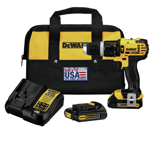 Hammer Drills | Dewalt DCD785C2 20V MAX Lithium-Ion Compact 1/2 in. Cordless Hammer Drill Driver Kit (1.5 Ah) image number 0