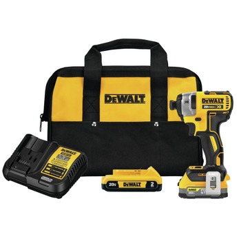 IMPACT DRIVERS | Dewalt 20V MAX XR Brushless Lithium-Ion 1/4 in. Cordless 3-Speed Impact Driver Kit (1.7 Ah) - DCF887D1E1