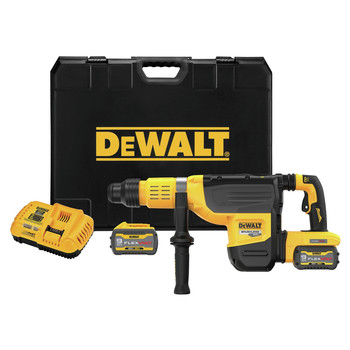 DEMO AND BREAKER HAMMERS | Dewalt 60V MAX Brushless Lithium-Ion 2 in. Cordless SDS MAX Combination Rotary Hammer Kit with 2 Batteries (9 Ah) - DCH775X2
