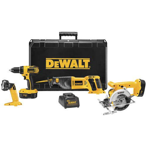 Combo Kits | Factory Reconditioned Dewalt DC4CKITAR 18V Cordless 4-Tool Combo Kit image number 0
