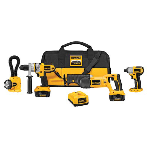 Combo Kits | Factory Reconditioned Dewalt DCK475LR 18V XRP Cordless Lithium-Ion 4-Tool Combo Kit image number 0