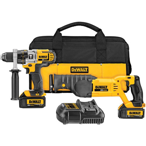 Combo Kits | Factory Reconditioned Dewalt DCK282D2R 20V MAX Cordless Lithium-Ion Hammer Drill and Reciprocating Saw Combo Kit image number 0