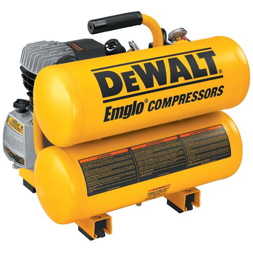 Portable Air Compressors | Factory Reconditioned Dewalt D55153R 1.1 HP 4 Gallon Oil-Lube Hand Carry Twin Stack Air Compressor image number 0