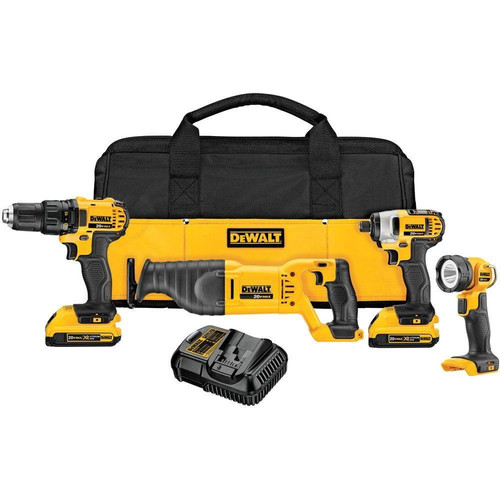 Combo Kits | Factory Reconditioned Dewalt DCK420D2R 20V MAX Lithium-Ion Cordless 4-Tool Combo Kit (2 Ah) image number 0