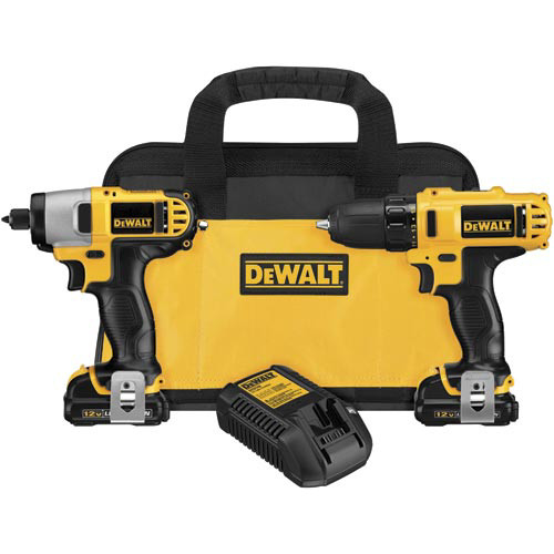 Combo Kits | Factory Reconditioned Dewalt DCK211S2R 12V MAX Lithium-Ion 3/8 in. Cordless Drill Driver / Impact Driver Combo Kit (1.5 Ah) image number 0