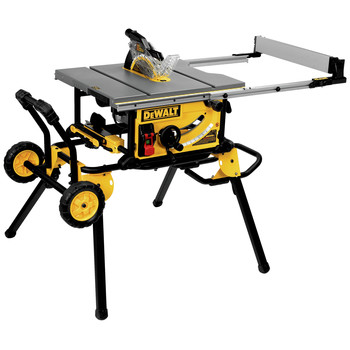 TABLE SAWS | Factory Reconditioned Dewalt Site-Pro 15 Amp Compact 10 in. Jobsite Table Saw with Rolling Stand - DWE7491RSR