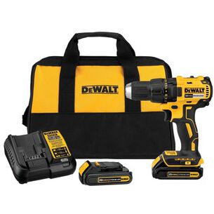 DRILL DRIVERS | Dewalt 20V MAX Brushless Lithium-Ion 1/2 in. Cordless Drill Driver Kit with 2 Batteries (1.5 Ah) - DCD777C2