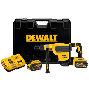 CONCRETE TOOLS | Dewalt 60V MAX Brushless Lithium-Ion SDS Max 1-3/4 in. Cordless Combination Rotary Hammer Kit with 2 Batteries (9 Ah) - DCH614X2