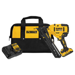 NAILERS AND STAPLERS | Dewalt 20V MAX XR Brushless Lithium-Ion Cordless 15 Gauge Angled Finish Nailer Kit (2 Ah) - DCN650D1