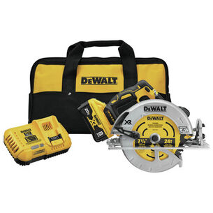 CIRCULAR SAWS | Dewalt 20V MAX XR Brushless 7-1/4 in. Cordless Circular Saw Kit with Power Detect Tool & (1) 8Ah Battery and Charger - DCS574W1