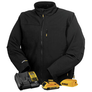 CLOTHING AND GEAR | Dewalt 20V MAX Black Soft Shell Heated Jacket Kit - DCHJ060ABD1