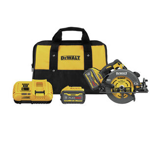 POWER TOOLS | Dewalt 60V MAX FLEXVOLT Brushless 7-1/4 in. Cordless Circular Saw Kit with Electric Brake & (2) 9Ah Batteries and Charger - DCS578X2