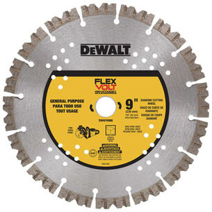 BLADES | Dewalt DWAFV8900 FLEXVOLT 9 in. Diamond Cutting Wheel
