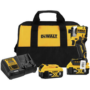 IMPACT DRIVERS | Dewalt DCF850P2 ATOMIC 20V MAX Brushless Lithium-Ion 1/4 in. Cordless 3-Speed Impact Driver Kit with 2 Batteries (5 Ah)