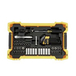 DEAL ZONE | Dewalt 131-Piece 1/4 in. and 3/8 in. Mechanic Tool Set with Tough System 2.0 Tray and Lid - DWMT45402