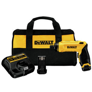 ELECTRIC SCREWDRIVERS | Dewalt 8V MAX Lithium-Ion Brushed Cordless Gyroscopic Screwdriver Kit with 2 Batteries - DCF680N2