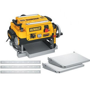BENCH TOP PLANERS | Dewalt 15 Amp 13 in. Two-Speed Corded Thickness Planer with Support Tables and Extra Knives - DW735X