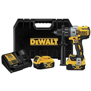 HAMMER DRILLS | Dewalt 20V MAX XR Brushless Lithium-Ion 1/2 in. Cordless Hammer Drill Driver Kit with 4 Batteries (5 Ah) - DCD997CP2BT