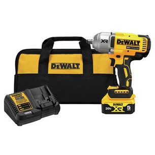 IMPACT WRENCHES | Factory Reconditioned Dewalt 20V MAX XR Brushless Lithium-Ion 1/2 in. Cordless High Torque Impact Wrench Kit with Hog Ring Anvil (5 Ah) - DCF900P1R