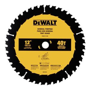 POWER TOOLS | Dewalt DWA11240 12 in. 40T Tungsten Carbide-Tipped Steel General Purpose Circular Saw Blade