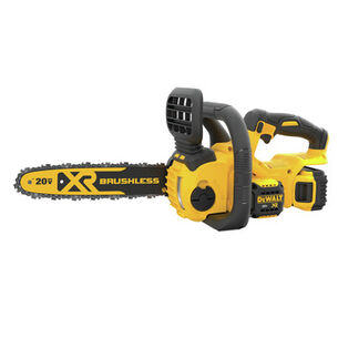 MADE IN USA | Dewalt 20V MAX XR Brushless Lithium-Ion Cordless Compact 12 in. Chainsaw Kit (5 Ah) - DCCS620P1