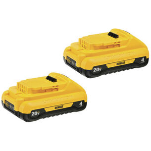 BATTERIES AND CHARGERS | Dewalt 20V MAX 4Ah Compact Battery (2-Pack) - DCB240-2
