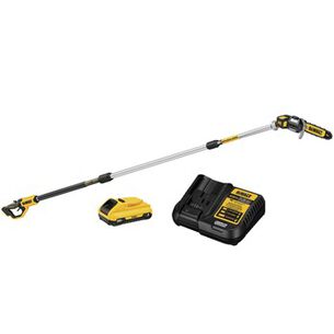 OUTDOOR POWER COMBO KITS | Dewalt 20V MAX XR Brushless Lithium-Ion Cordless Pole Saw and 20V MAX 4 Ah Lithium-Ion Battery and Charger Starter Kit Bundle - DCPS620BDCB240C-BNDL
